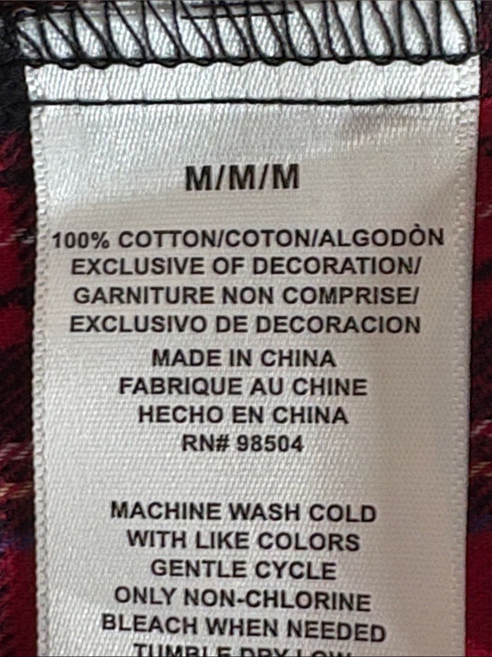 Lanz of Salzburg Red Plaid Flannel Nightgown Medium NWT 100% Cotton Pockets - Picture 11 of 11